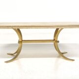 Travertine coffee table, Italy, 1980