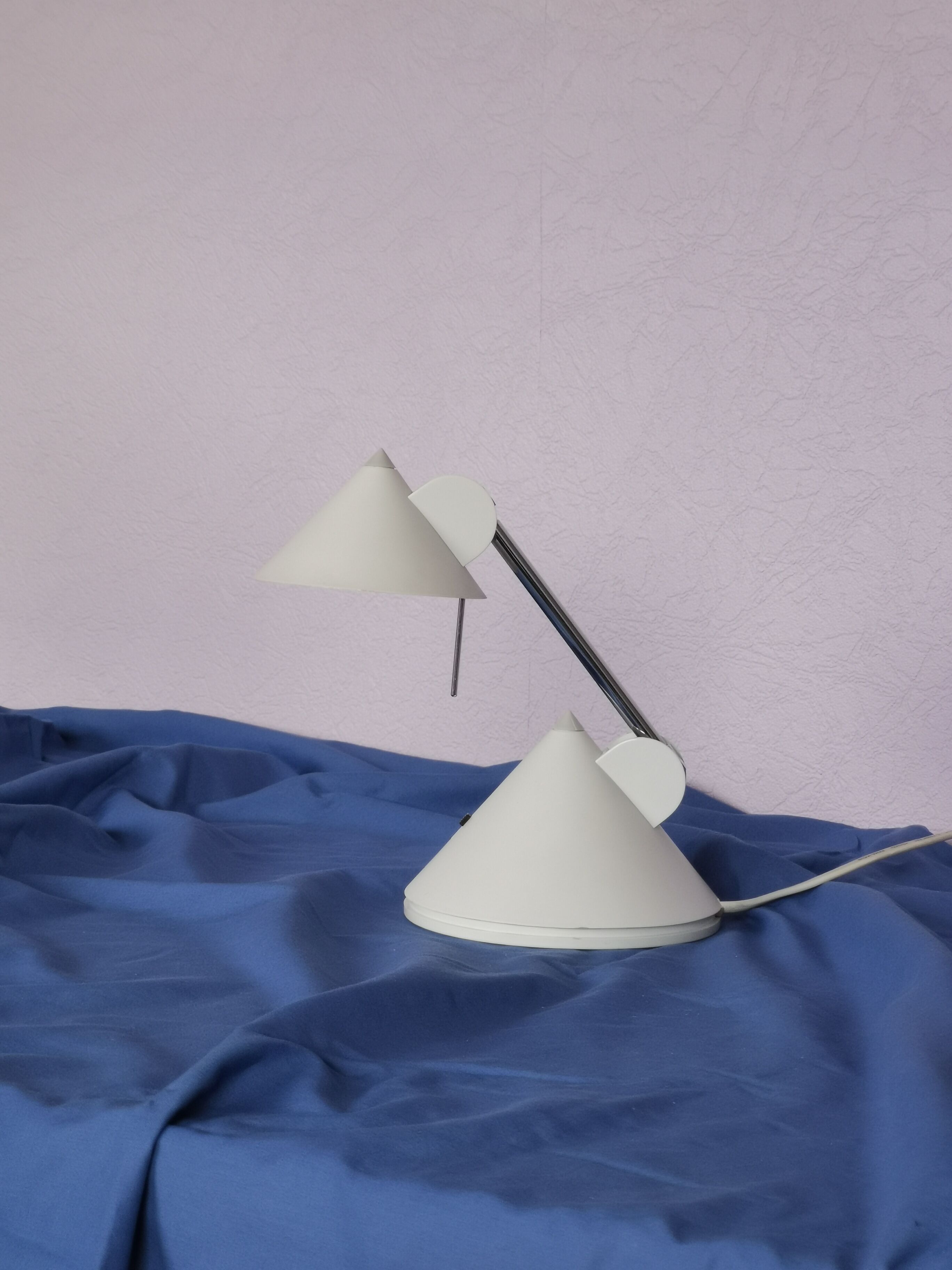 Halogen telescopic desk lamp, postmodern, 1980