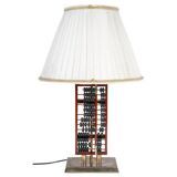 Table lamp, abacus in lacquered wood and metal, 1960