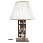 Table lamp, abacus in lacquered wood and metal, 1960