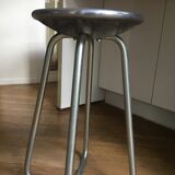 80s aluminium cast iron stool habitat