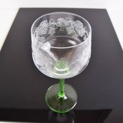 Set of six vintage stemmed glasses, 1960s.