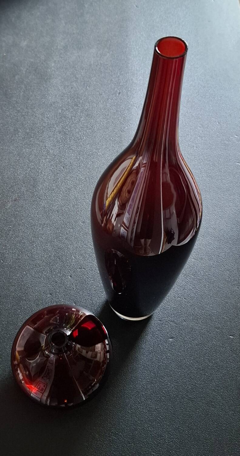 Lot de 2 vases contemporains couleur brique