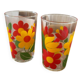 Vintage floral water glasses