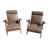 Midcentury green sky armchair