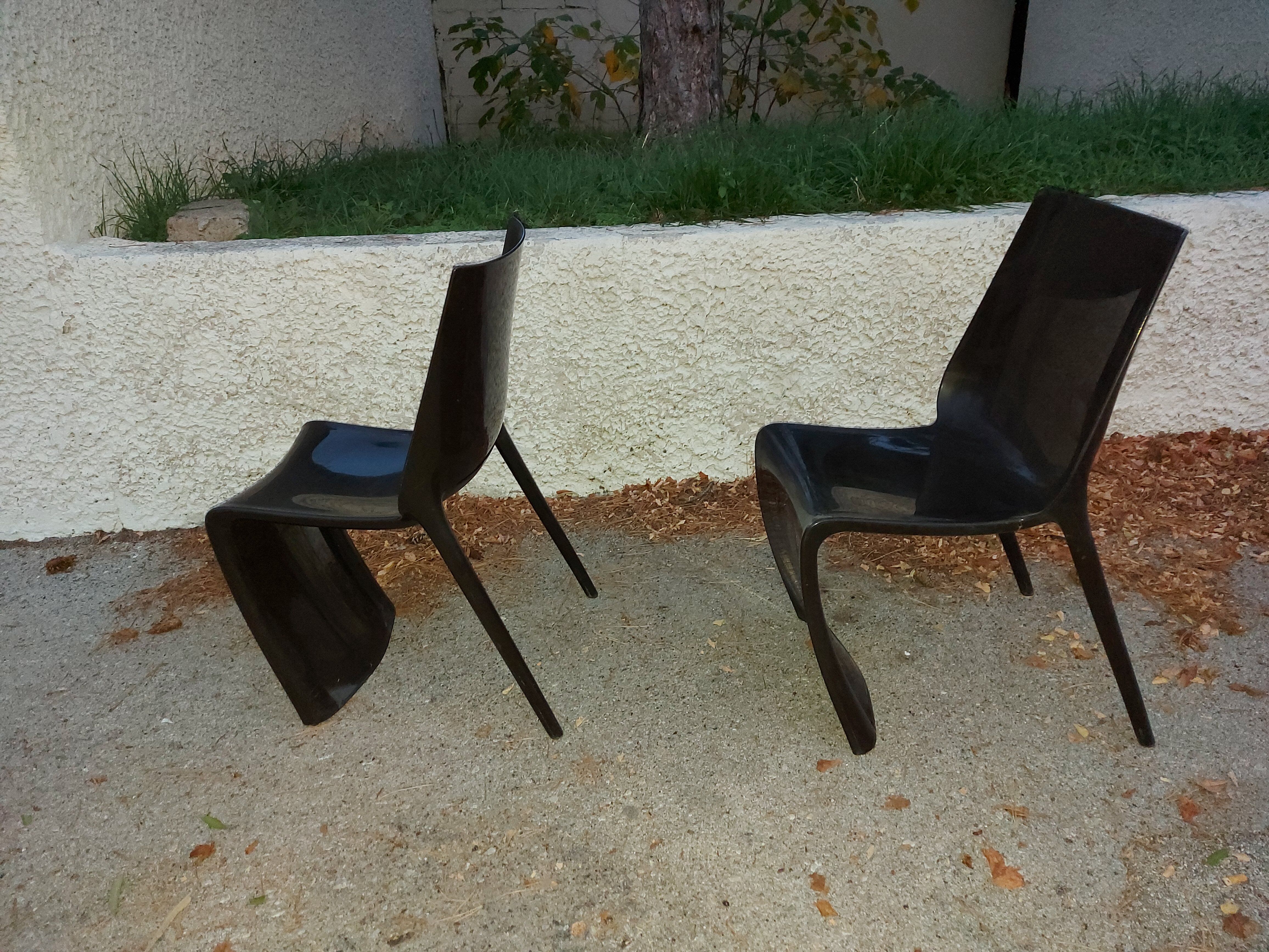 Two Italian design chairs Pedrali smart model