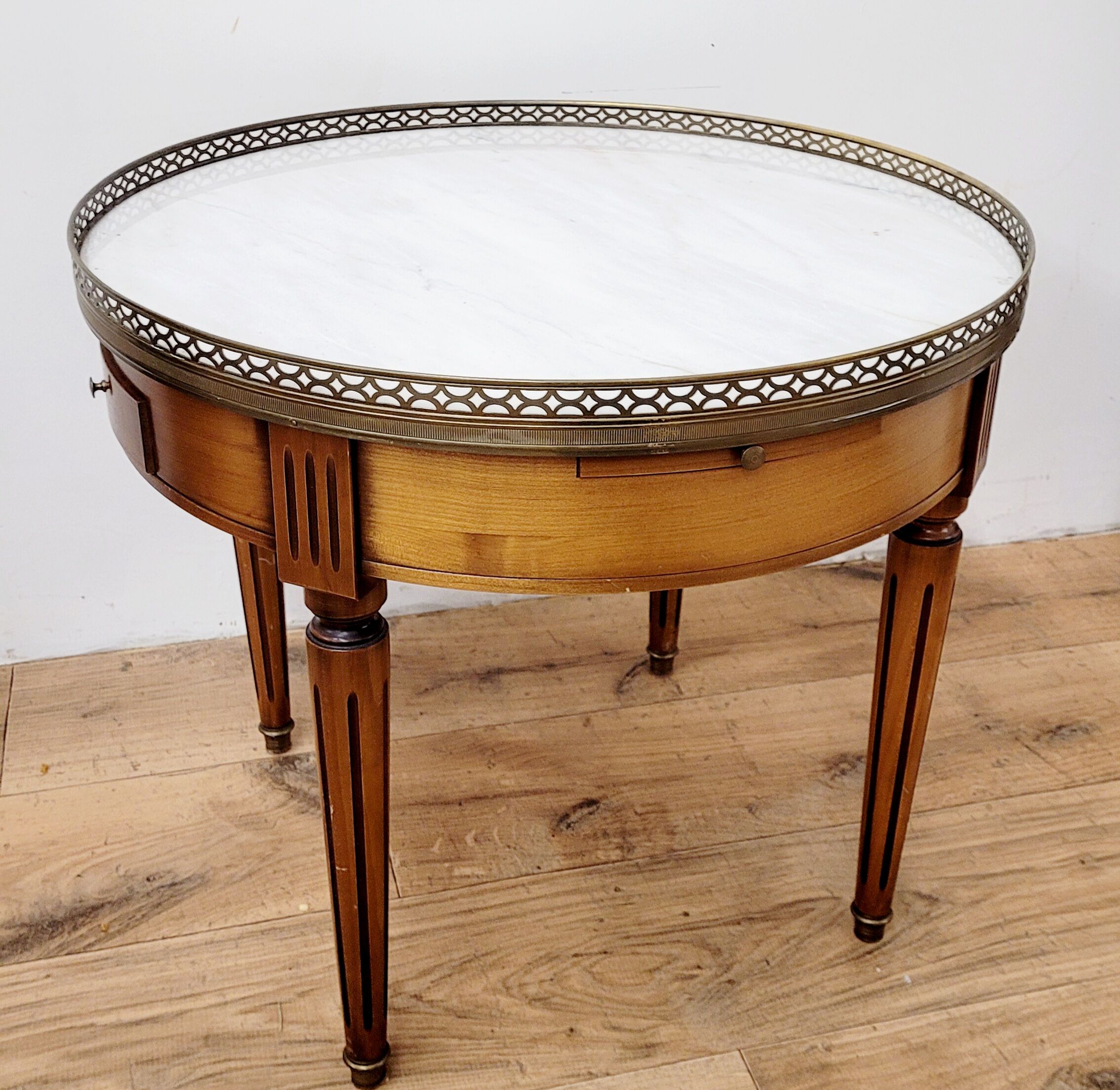 Wooden and marble coffee table