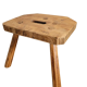 Small brutalist wooden stool