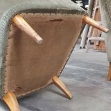 Paire de fauteuils velours anciens