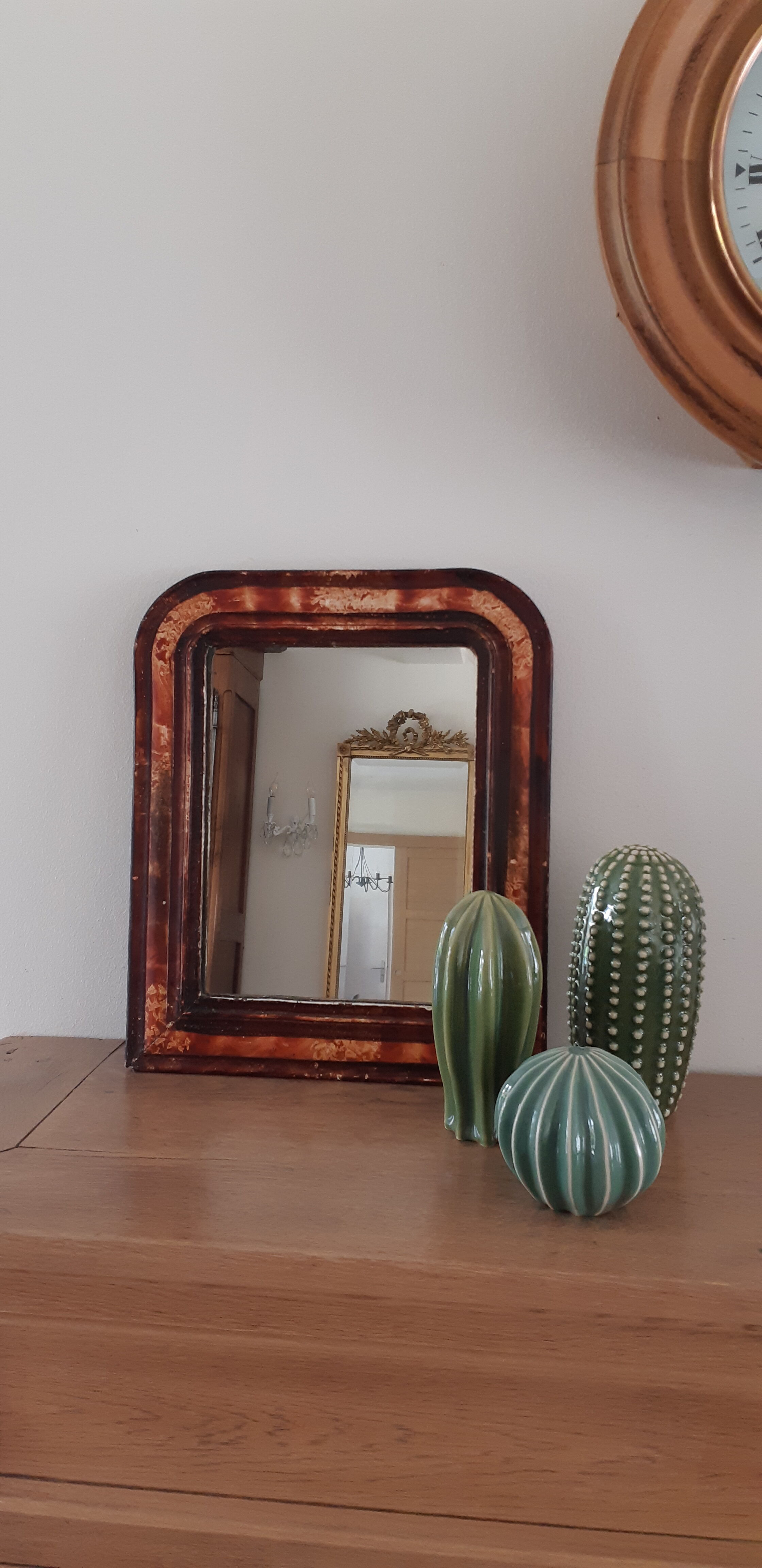 Louis Philippe style mirror 37 cm x 31 cm