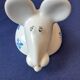 Salt cellar or porcelain salt shaker. Zoomorphic figurine of a mouse.