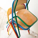 Wooden and metal children's chair