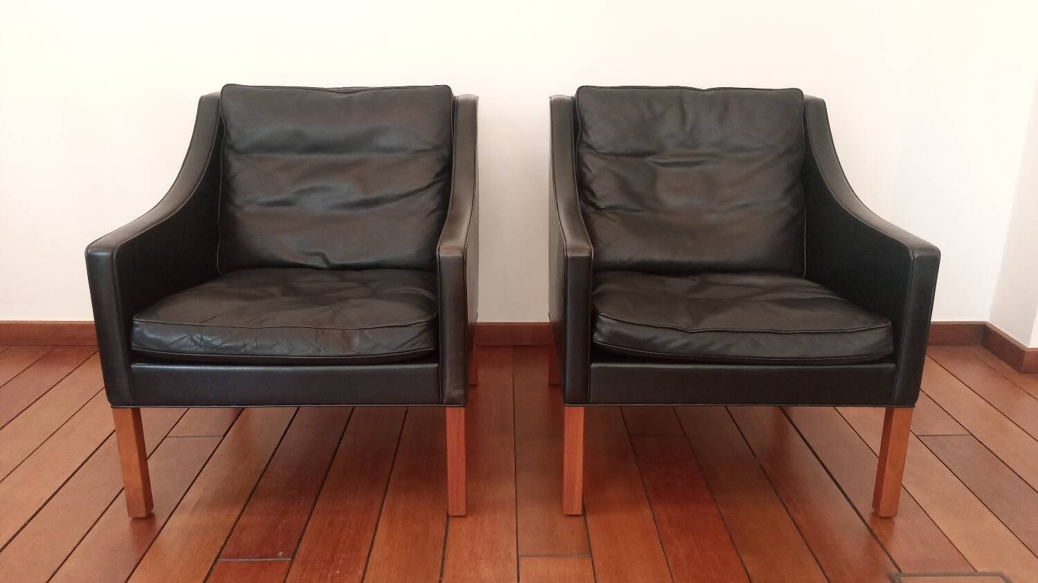 Borge Mogensen pair of armchairs, Fredericia Denmark edition