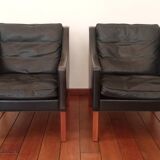 Borge Mogensen pair of armchairs, Fredericia Denmark edition