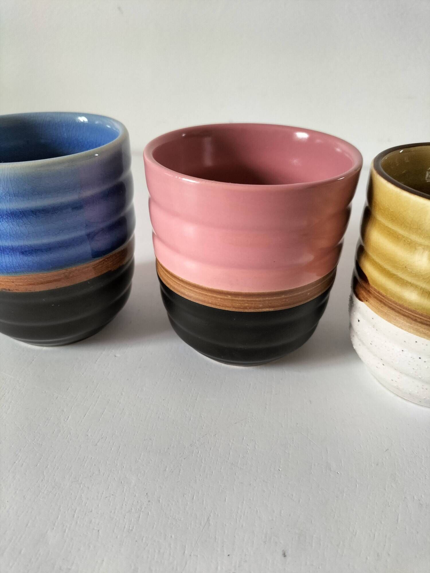 Ceramic cup trio