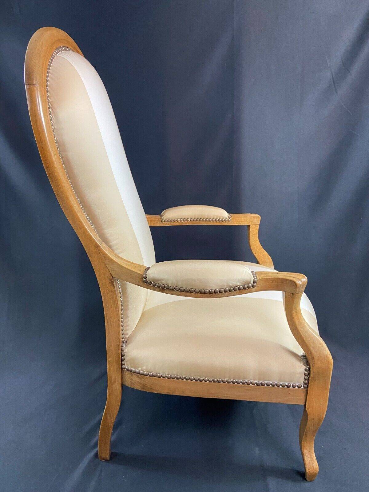 19th century Voltaire armchair in blond beech, Louis-Philippe period
