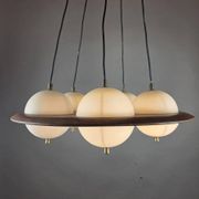 Five-Arm Murano Glass Chandelier With Scrollwork, 20th Century