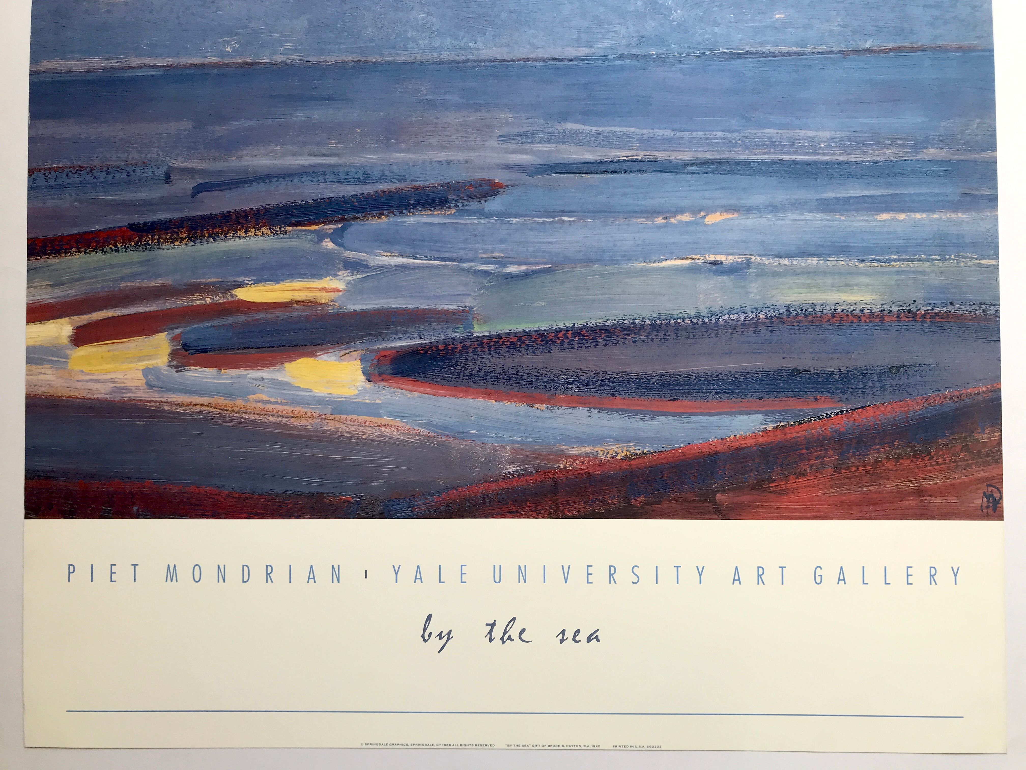 Original poster after Piet MONDRIAN, By the sea, Yale University, 1988
