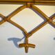 Vintage rattan wall coat rack