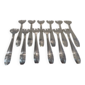 12 silver-plated oyster forks, goldsmith Collet Grand Prix Monaco