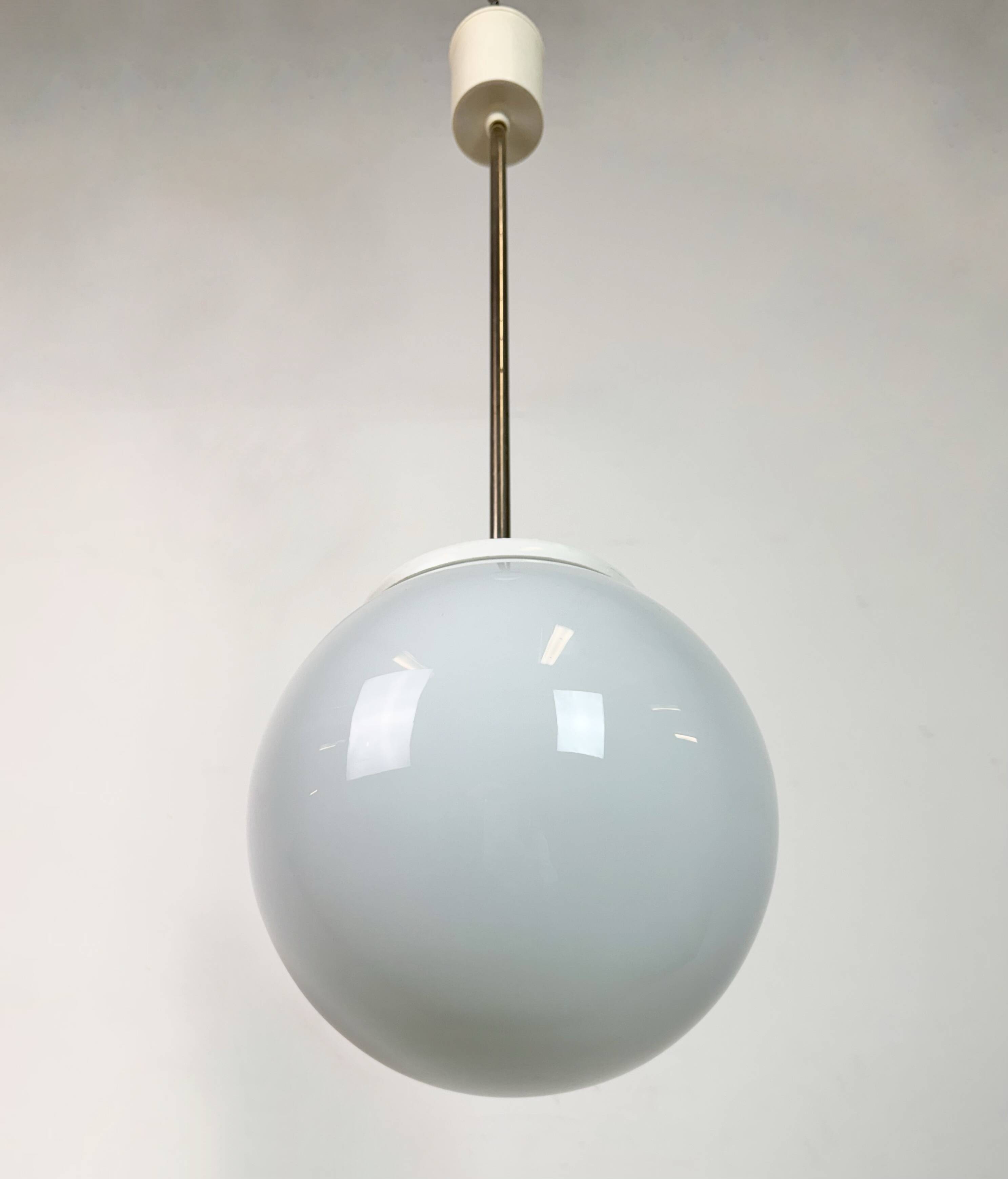 Vintage Chandelier with Milk Glass from Elektrosvit, 1960s