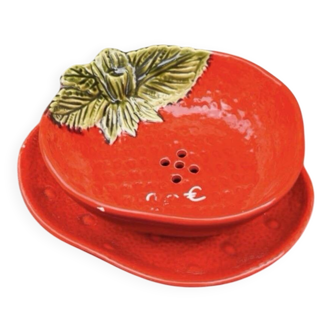 Vintage Ceramic Strawberry Fruit Drainer