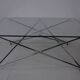 Table basse chrome et verre