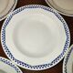 6 assiettes creuses Moulin des loups et Hamage Orchies France à motifs Années 50