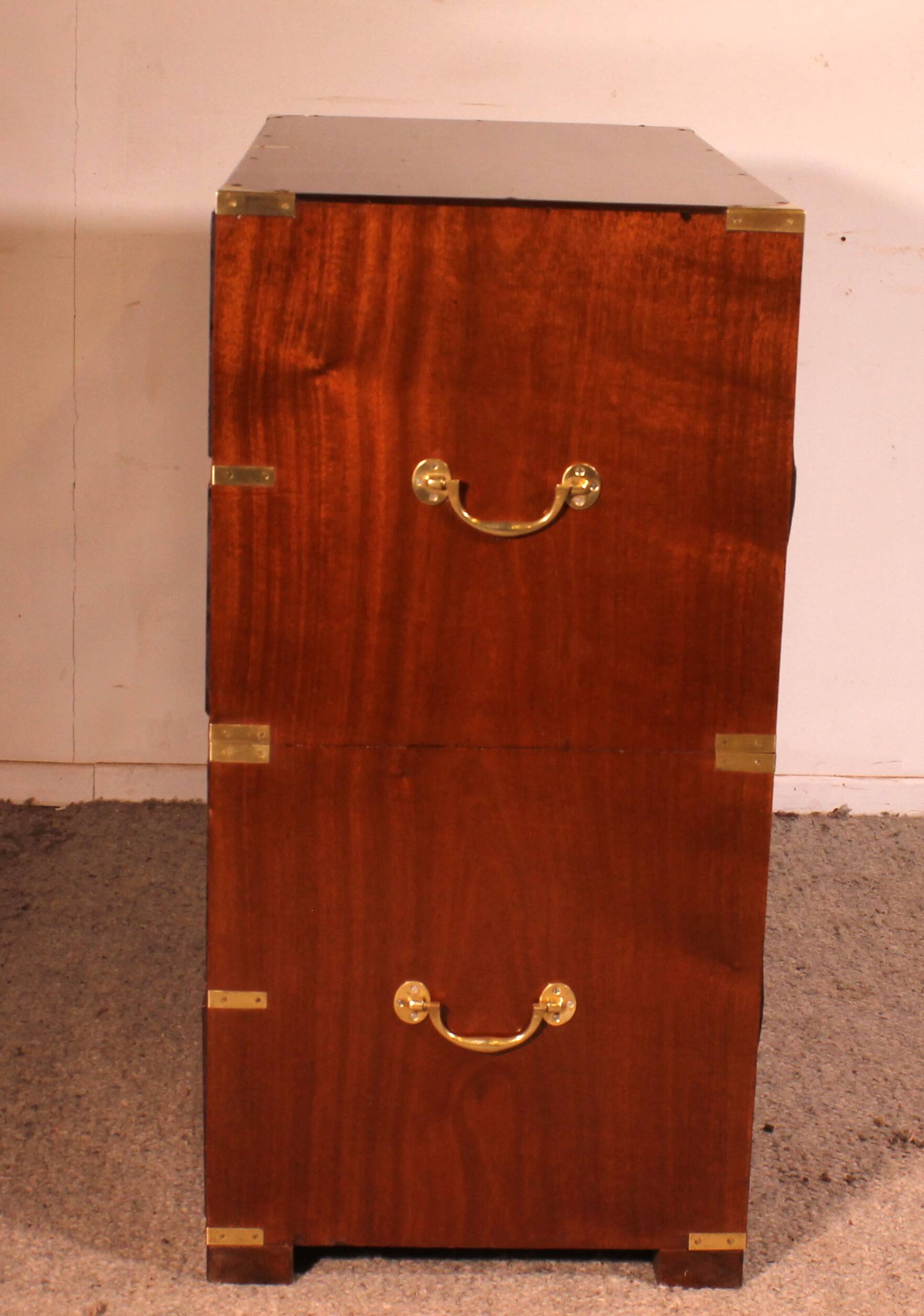 Commode Militaire Ou De Marine En Acajou blond-19° Siècle