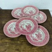 Set of 6 vintage English deep plates – Jardinière model