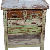 Old Burmese teak bedside furniture