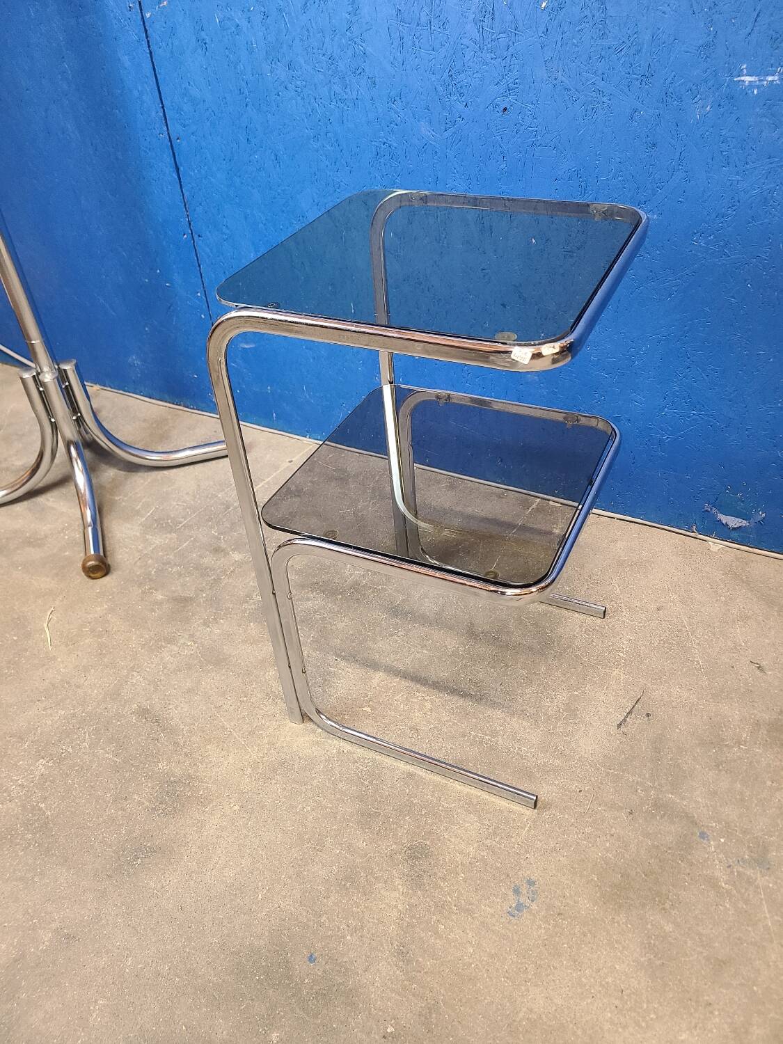 Vintage smoked glass and chrome harness