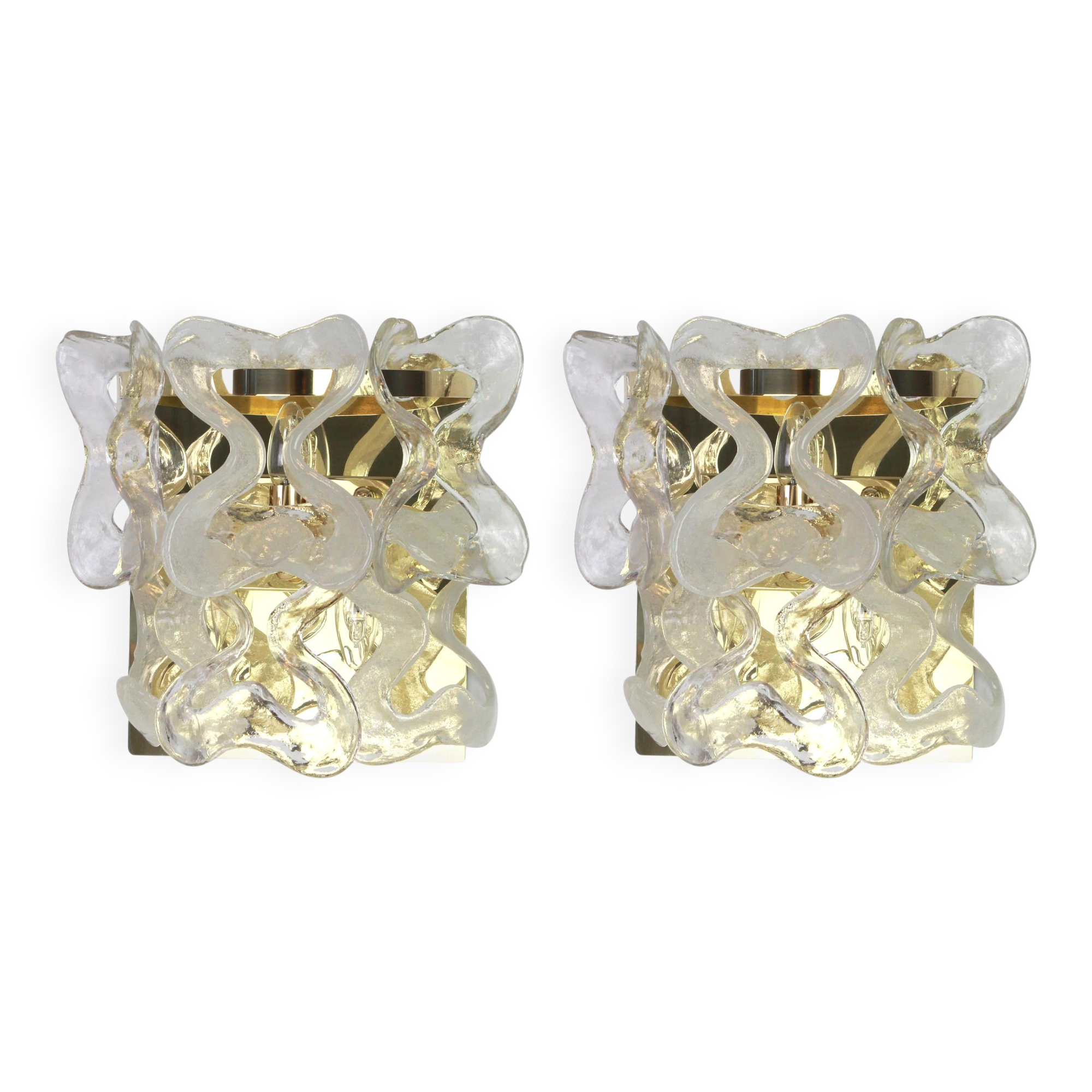 Murano glass wall sconce by Kalmar Mod. Catena, Austria, 1960s