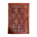 Handmade Antique Persian Turkmen Wool Rug- 44x65cm