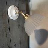 Vintage frosted glass wall light