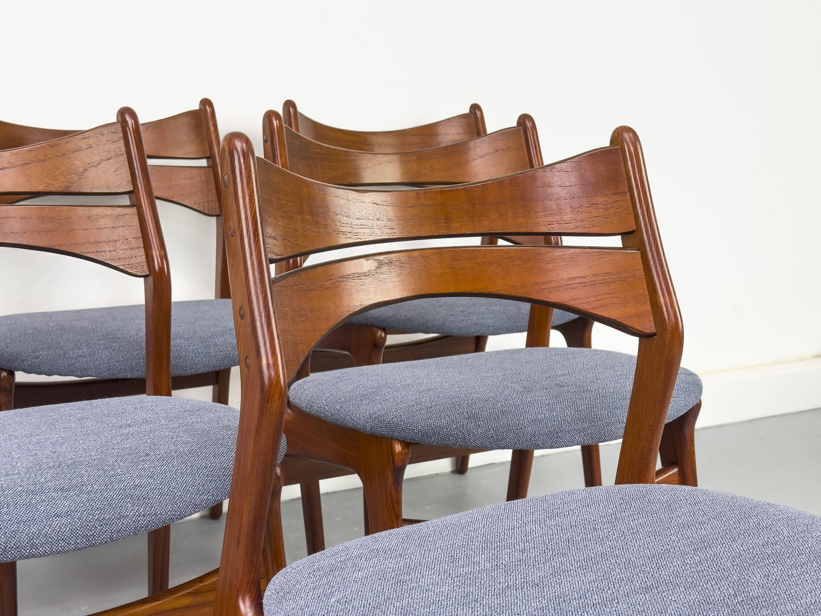 6 Danish Teak Dining Chairs by Erik Buch for Chr. Christensens, 1960s