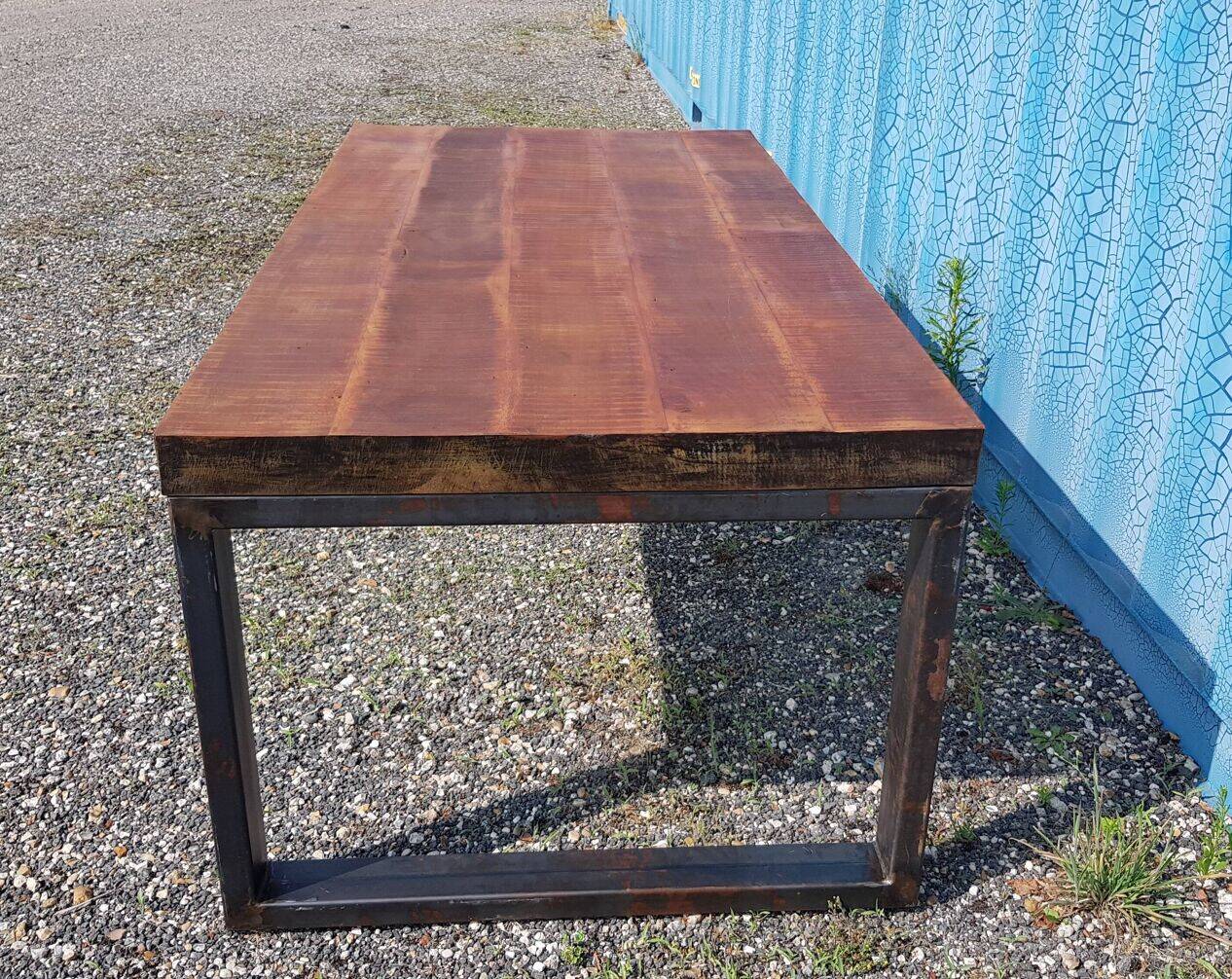 Industrial Wood-Metal Table