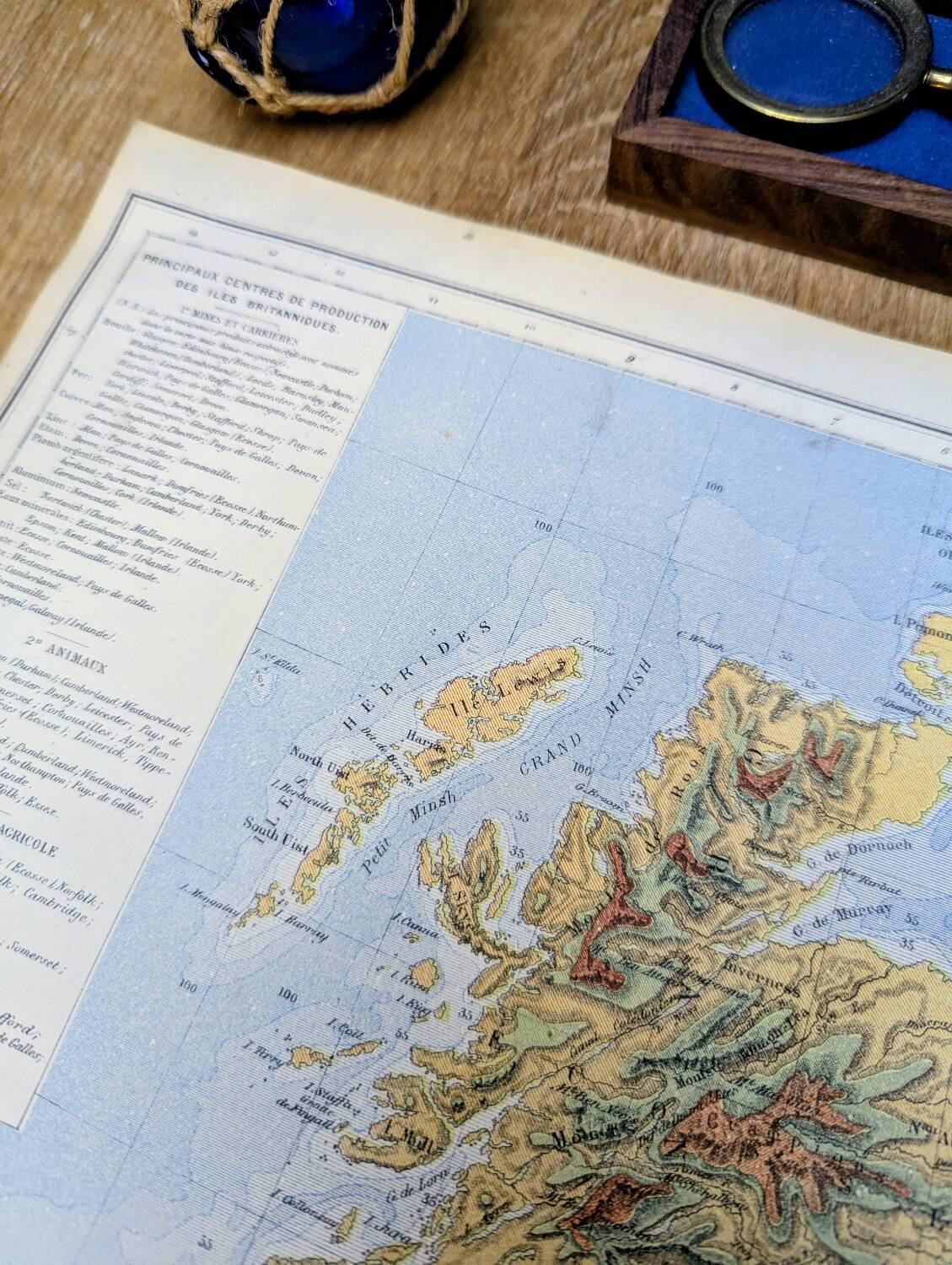 The British Isles, original map printed in 1879.