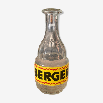 BERGER bistro advertising bottle carafe in glass