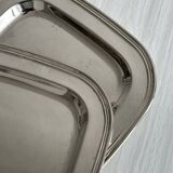 Shiny metal rectangular tray