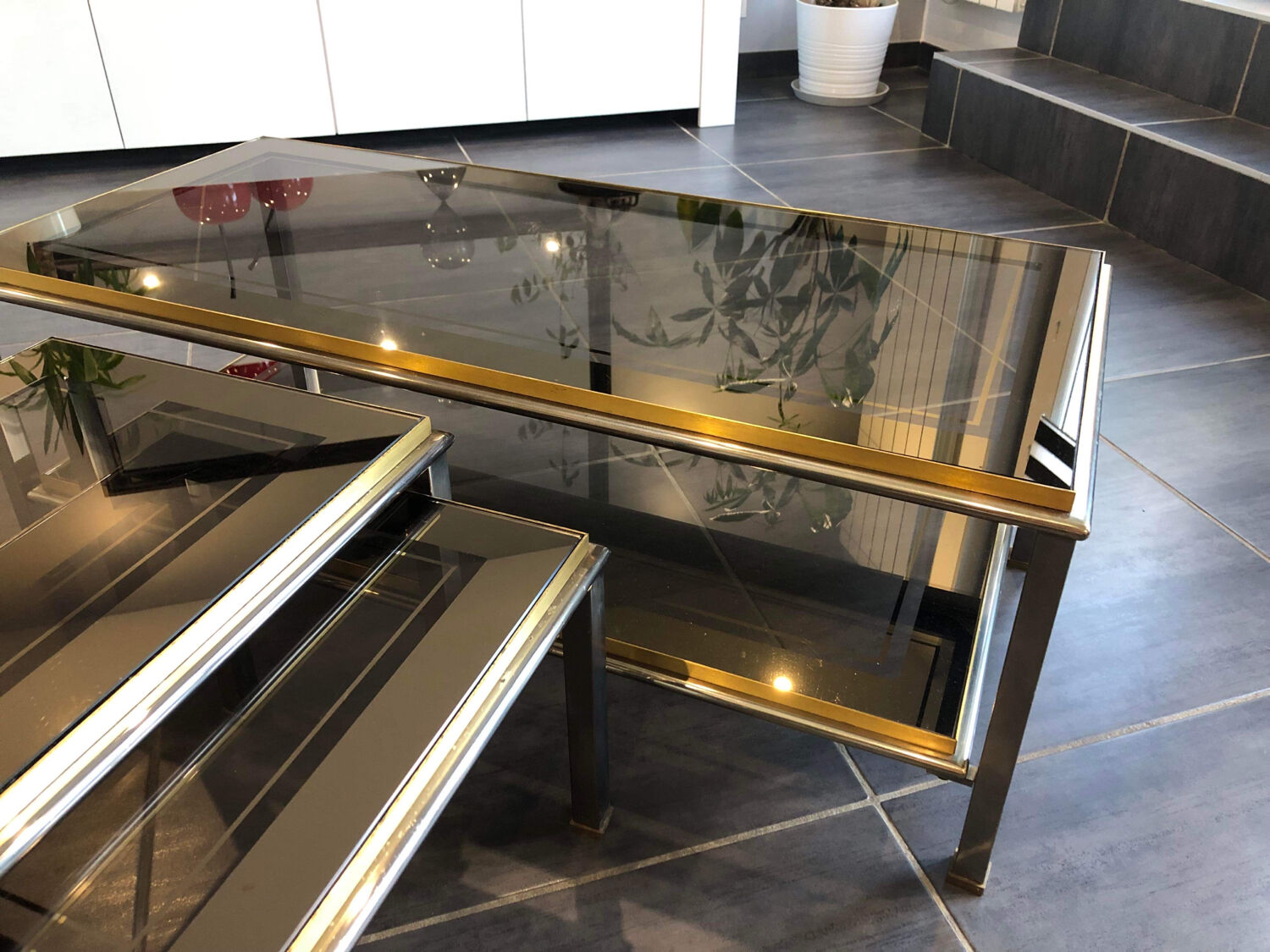 Set of Italian design coffee tables, 1970s