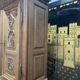 Buffet deux corps en chêne sculptée Renaissance