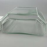 60s 70s wall lamp Glashütte Limburg Germany Glass & Metal Age Design