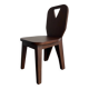 retro brutalism chair in dark solid wood