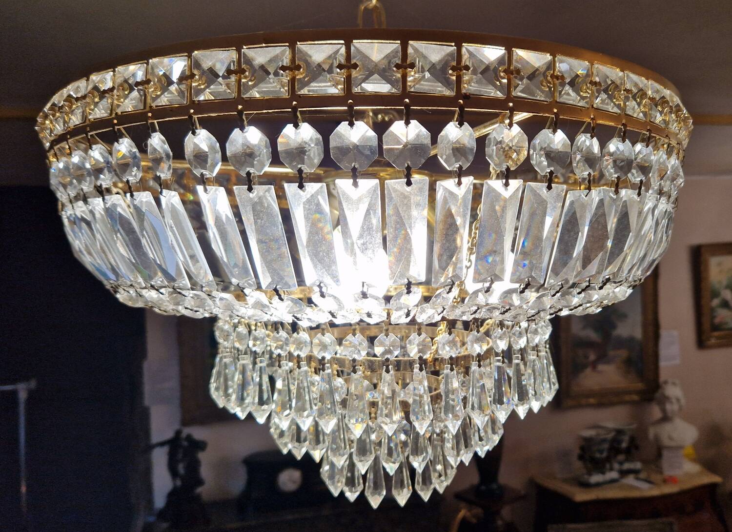 Lustre pampille vintage