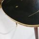 Table basse XL à rebord doré des années 1960