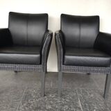 2 X Lloyd Loom Stoel Gecombineerd Met Toledo Leer (Set)