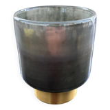 Photophore en verre et laiton