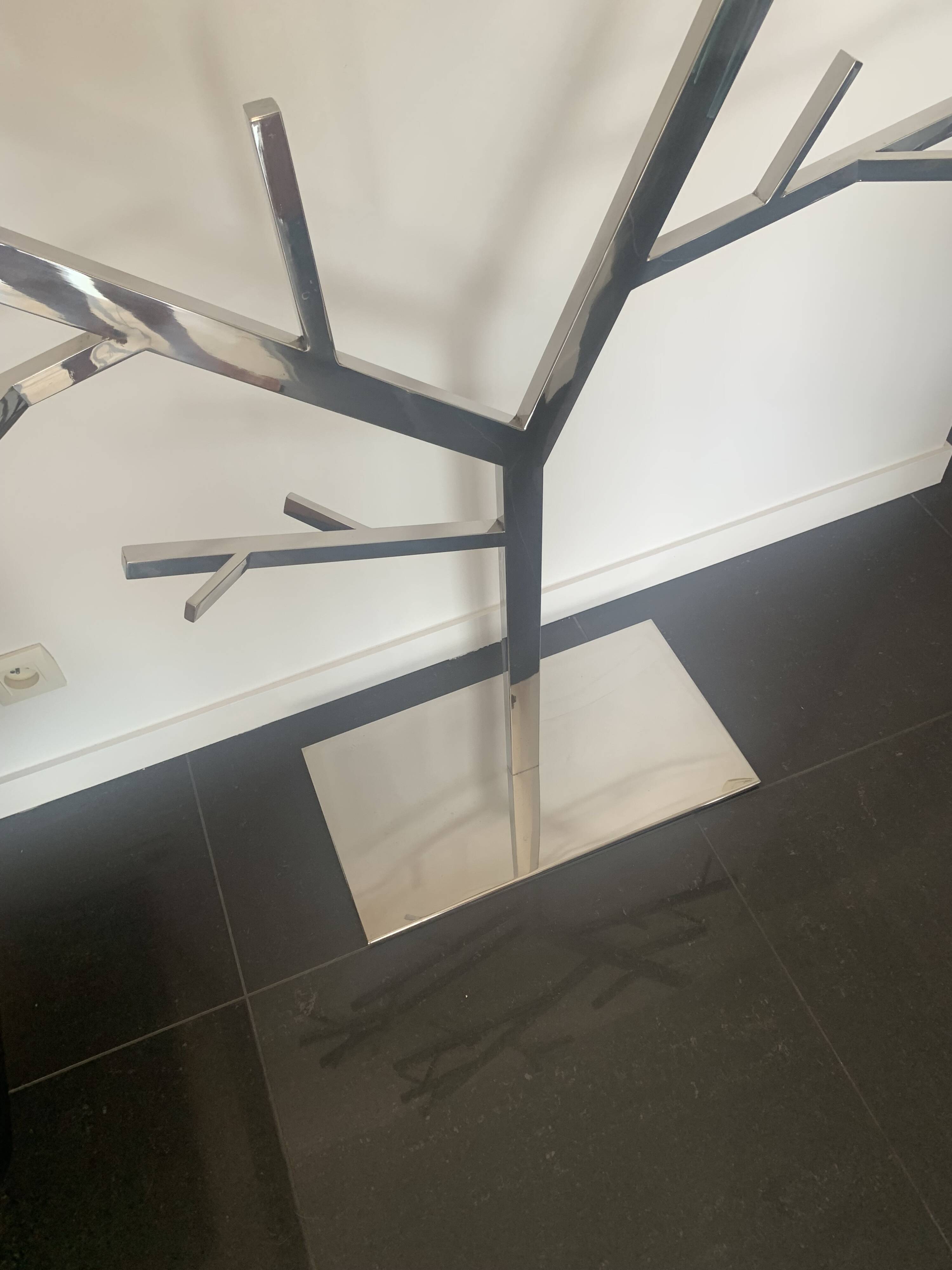 Coat rack tree chrome steel