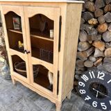 Refurbished solid wood display cabinet/sideboard